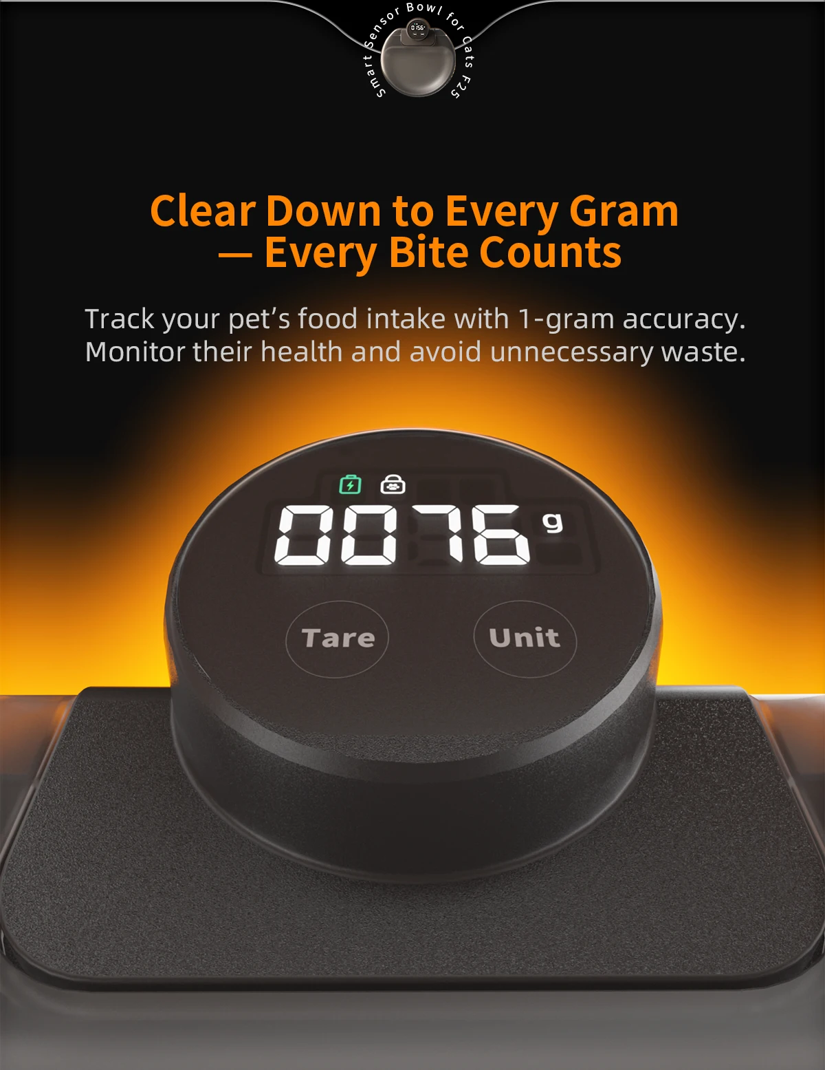 Integrated weighing scale precise portion control healthy weight management