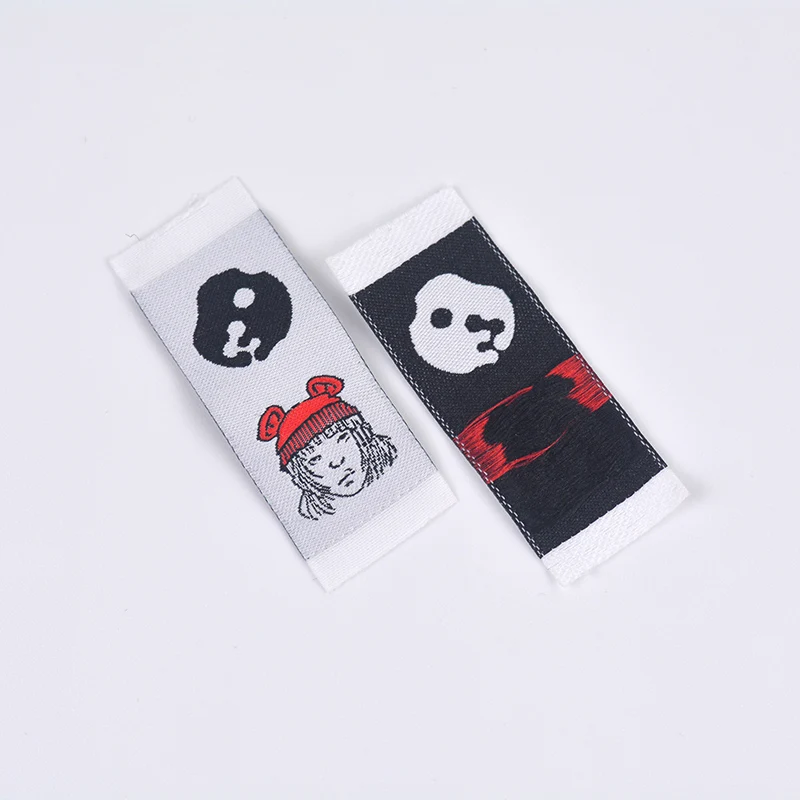 Factory Cheap Price Woven Labels for Clothing Custom Personalized Garment Labels Tag for T-shirt Hem Tag