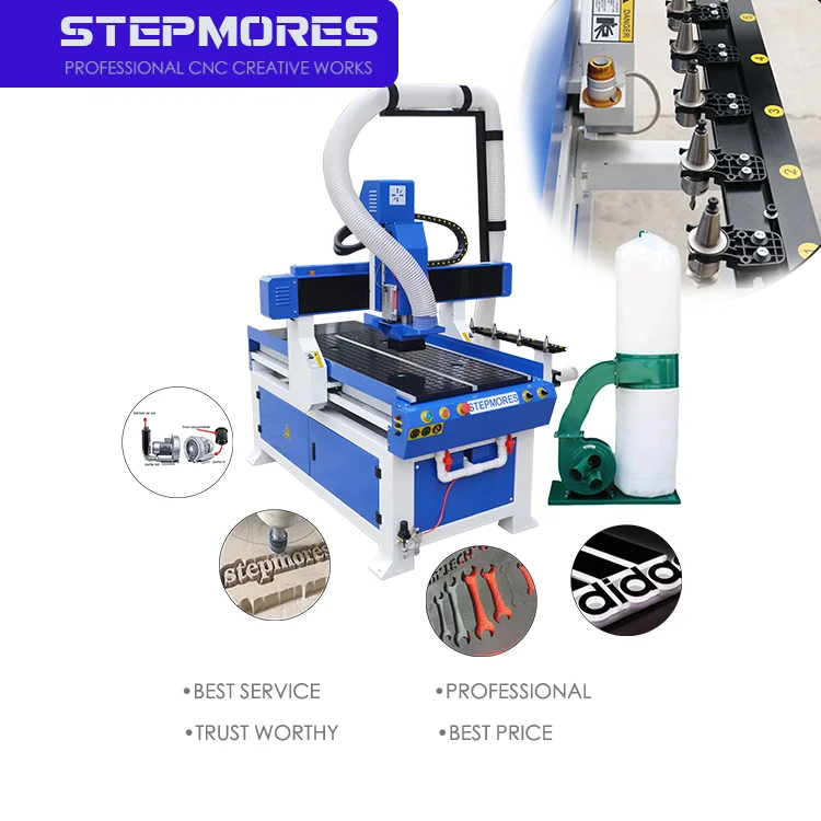 CNC Router 6090ATC Wood Router Auto Tool Change 2.2kW 3kW Spindle Water Cooling Milling Carving Machine
