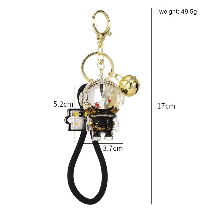 Custom Liquid Keychain Custom Liquid Quicksand Keychain - Astronaut Floating Acrylic