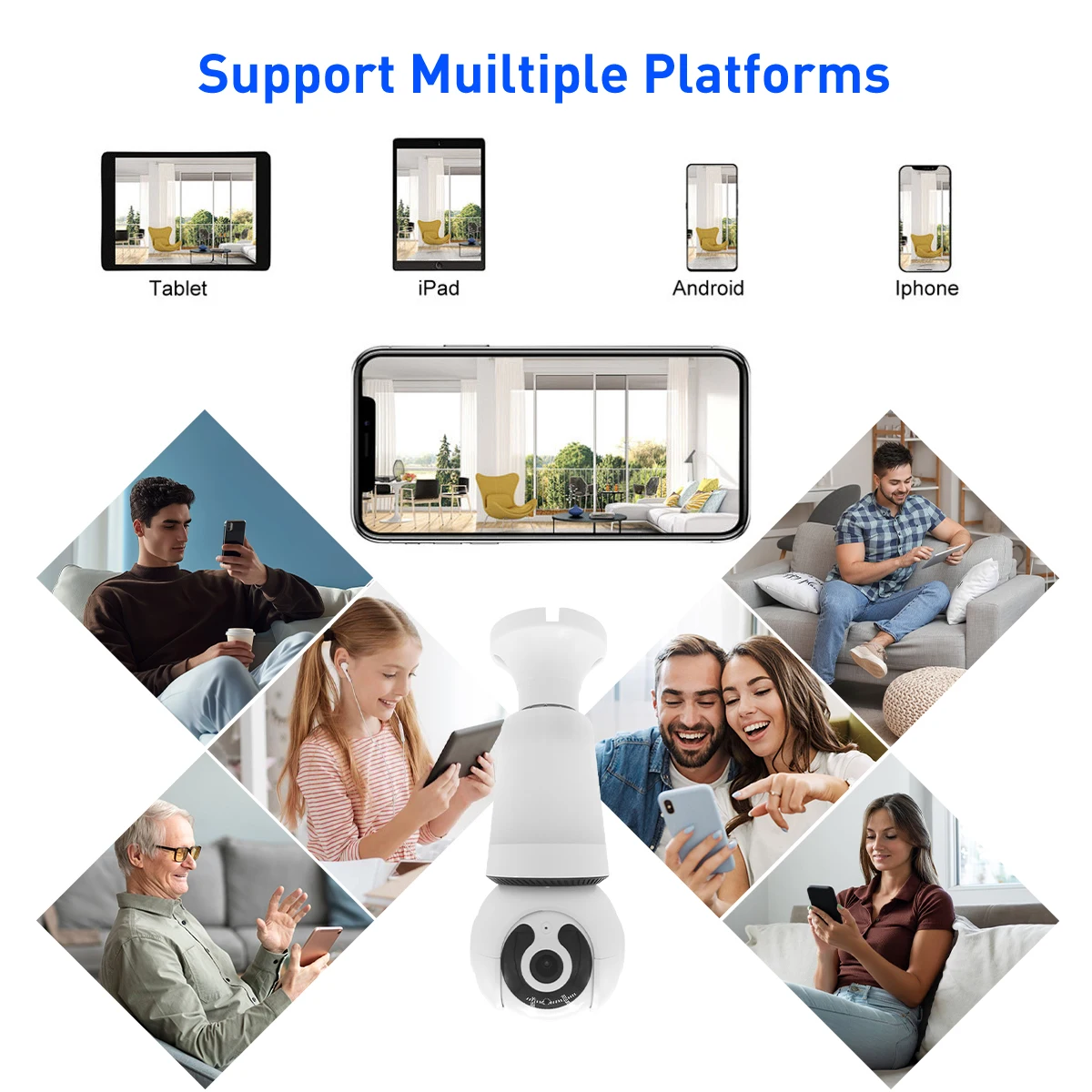 product v380 rvq26 3mp wifi bulb camera indoor security camera cctv night vision storage motion detection tf card cloud data-68