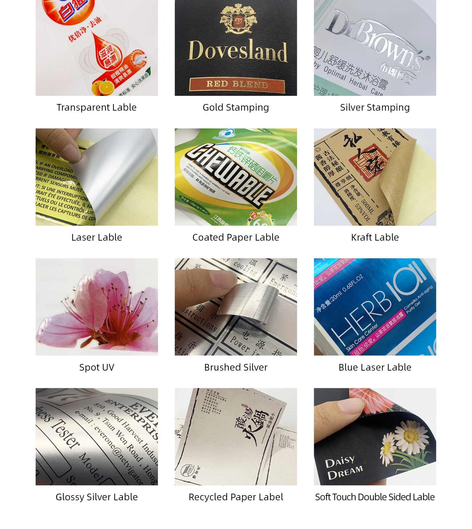 Custom Label Packaging Boxes Product Plastic Labels Stickers Package