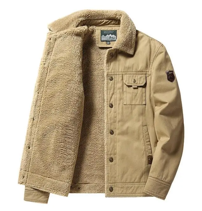 Men's Winter Jacket Warm Thick Fleece Lined Coat For Outdoor Wear_voghion.com