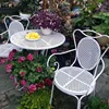 C table and chair white-one table two chairs