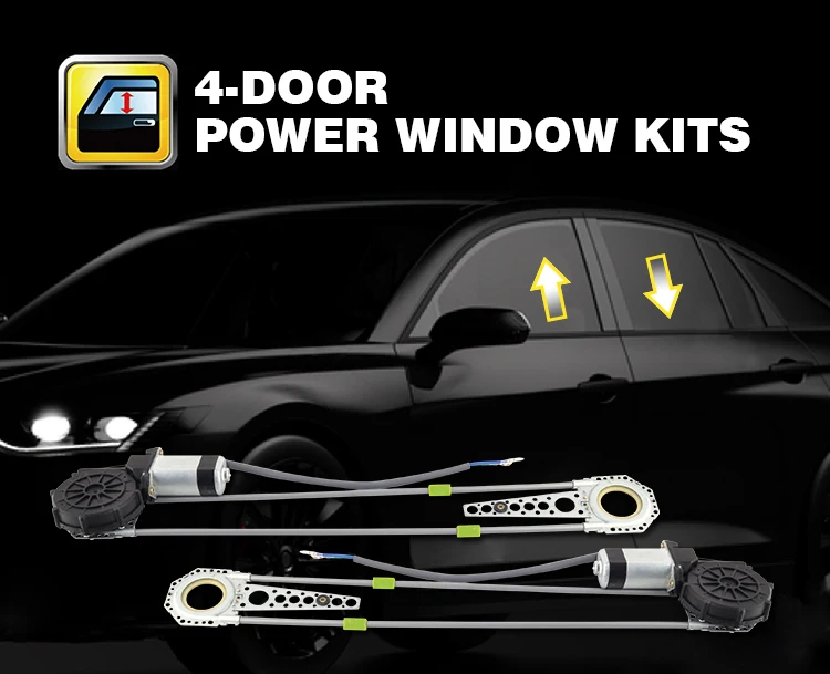 Universal Car Power Window Kits With Electric Power Universal 4 Doors