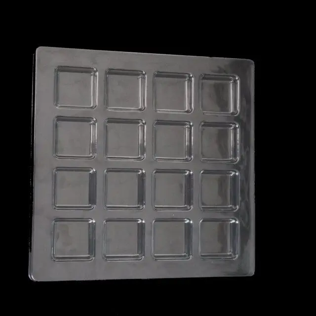 Custom PET clear Plastic Inserts for Food Dessert Chocolate Packaging Blister Box