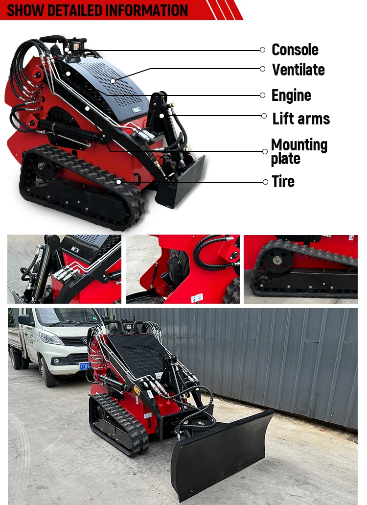 Free Shipping!! Cheap Mini Skid Steer Loader Diesel Mini Skid Steer