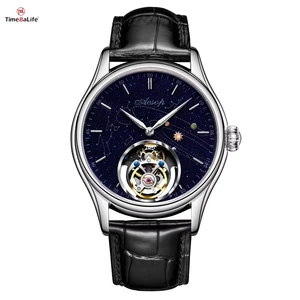 Factory OEM Customized Men's Genuine Stainless Steel Mechanical Watches Planetary Automatic Buckle Tourbillon Watch