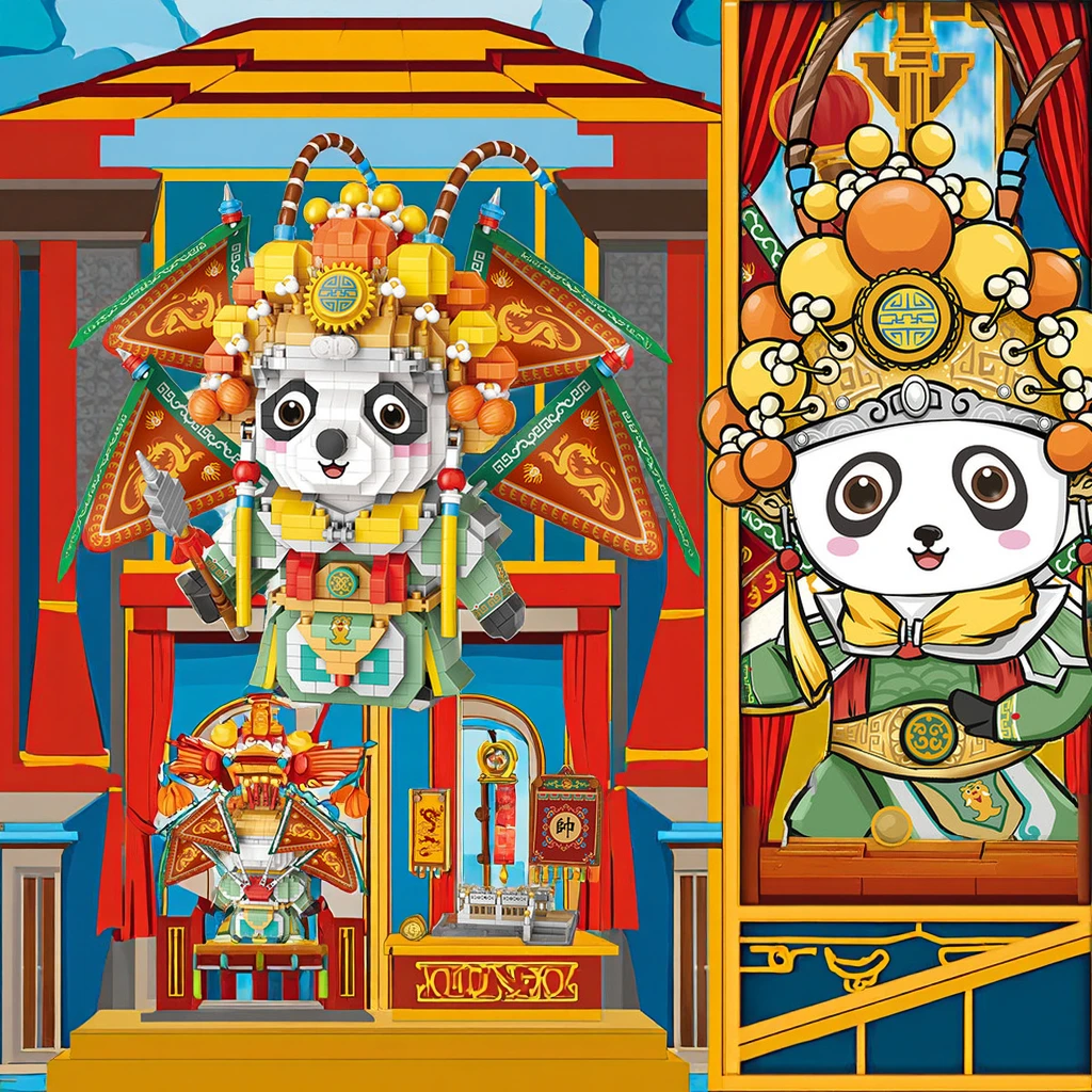 LOZ Actor Tiny Granule Building Block Sets Chinese Opera Peking Patchwork Model Toy