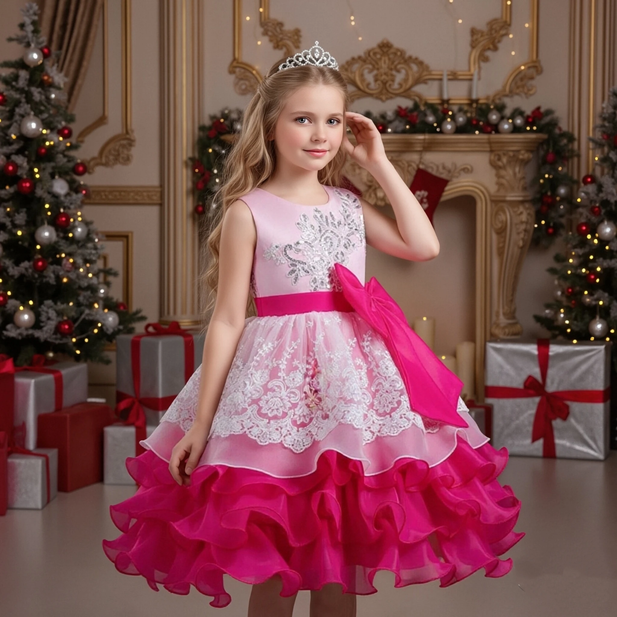 Western Style Fluffy Princess Kid Prom Dresses for Birthday Western Style Fluffy Princess Kid Prom Dresses for Birthday