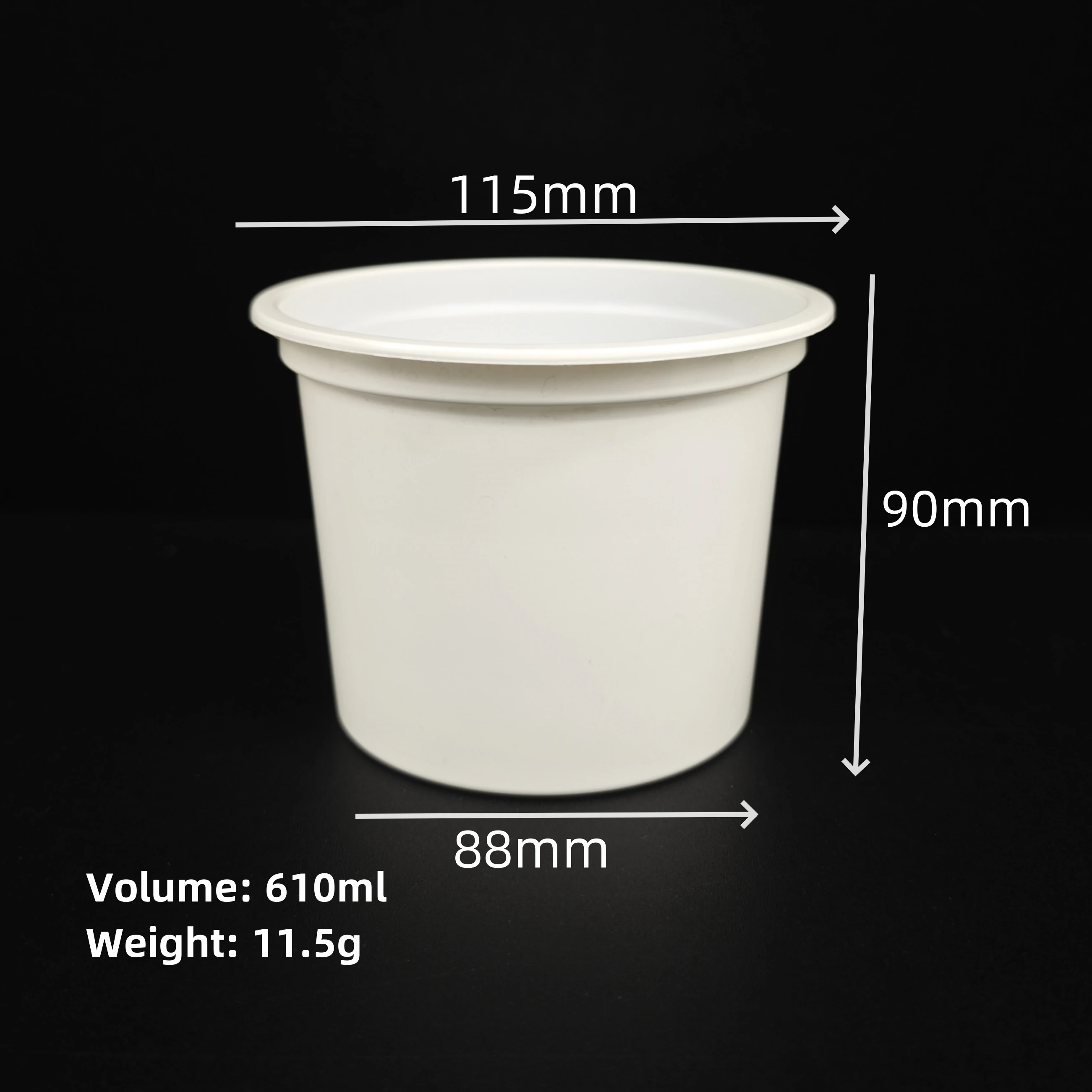 Sulide Customized logo 20oz Disposable Cups Packaging pp Plastic Greek Yoghurt Container Eco Friendly Yogurt Tub