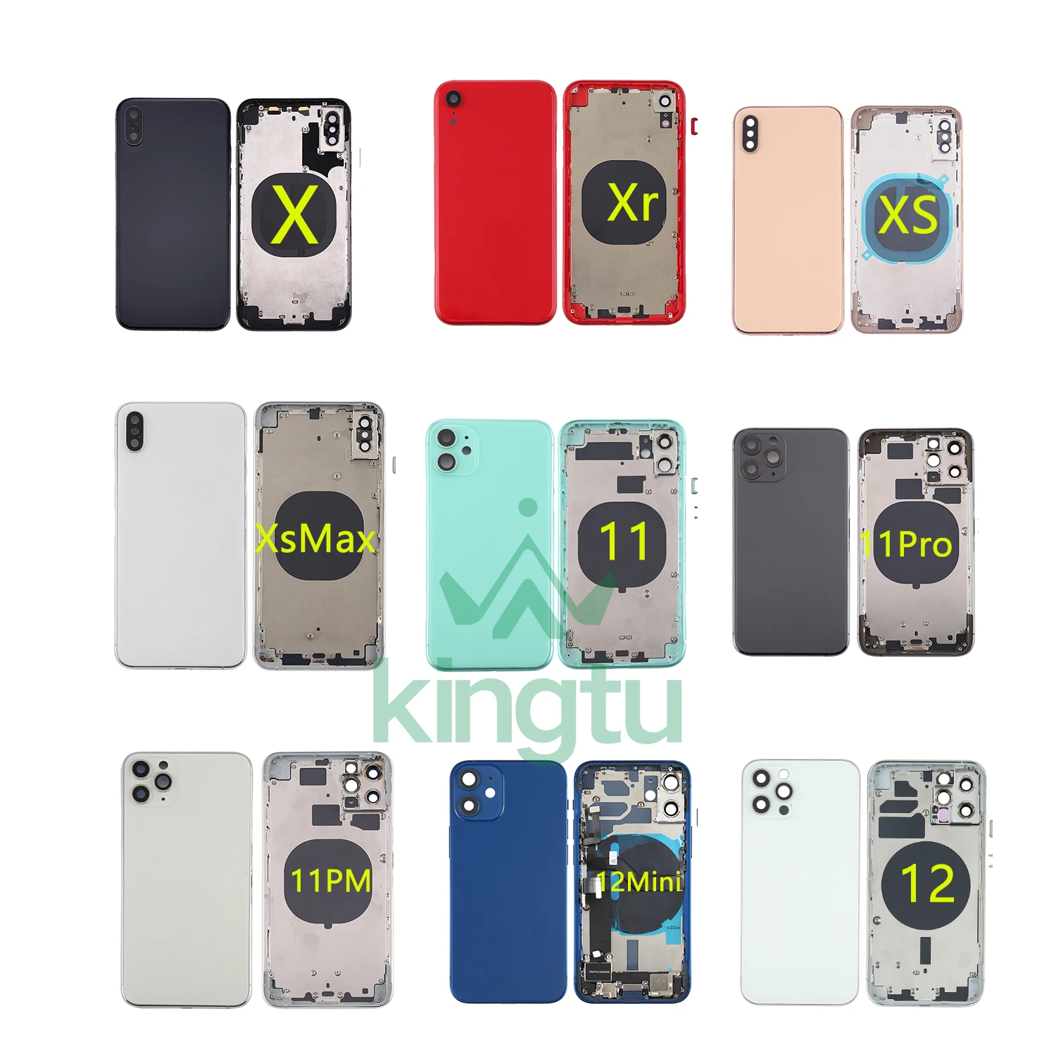 Сменная Крышка батарейного отсека в сборе для iPhone 6 7 8 X XS XR Xsmax 11 11Pro 12 13