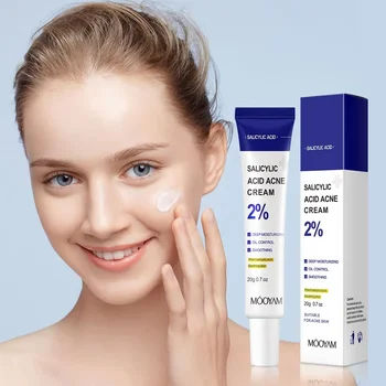 Custom Private Label Oem Salicylic Acid Facial Skin Repair Lightening Hyaluronic Acne Removal  Skin Care Products Face Cream