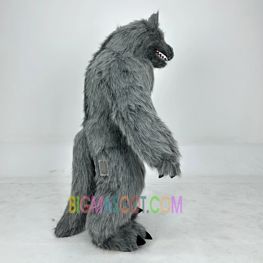 Custom Cosplay Halloween Giant Inflatable Monster High Realistic Furry Wolf Suit Costume Mascot Adult Wolf Plush Animal Costume