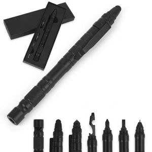 Multi Function Tool Metal Pen Custom Logo Tactical Stylus Pen with Screwdrivers, Window Breaker and Opener