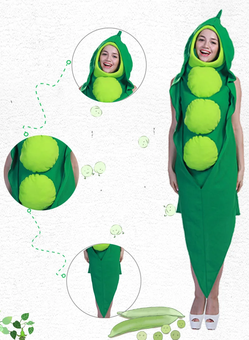 Halloween Carnival Cosplay Costumes Female Funny Food Outfit Vegetable Pea  Halloween Costumes For Women| Alibaba.com