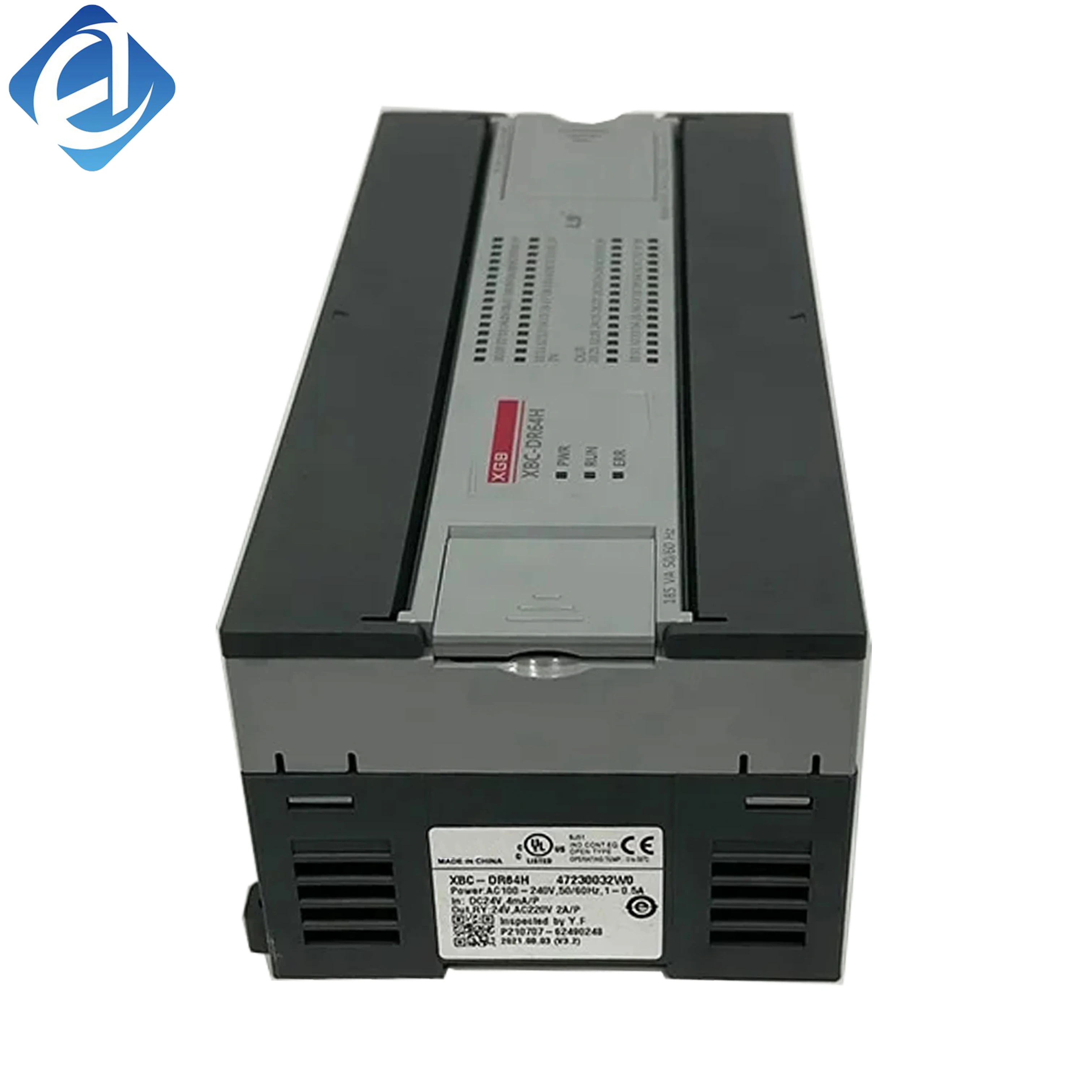 New Original XBC-DR64H XGB series PLC main unit with 64 I/O points, relay output type. It supports high-speed logic control, timing, counting and multi-module expansion, built with excellent anti-interference ability