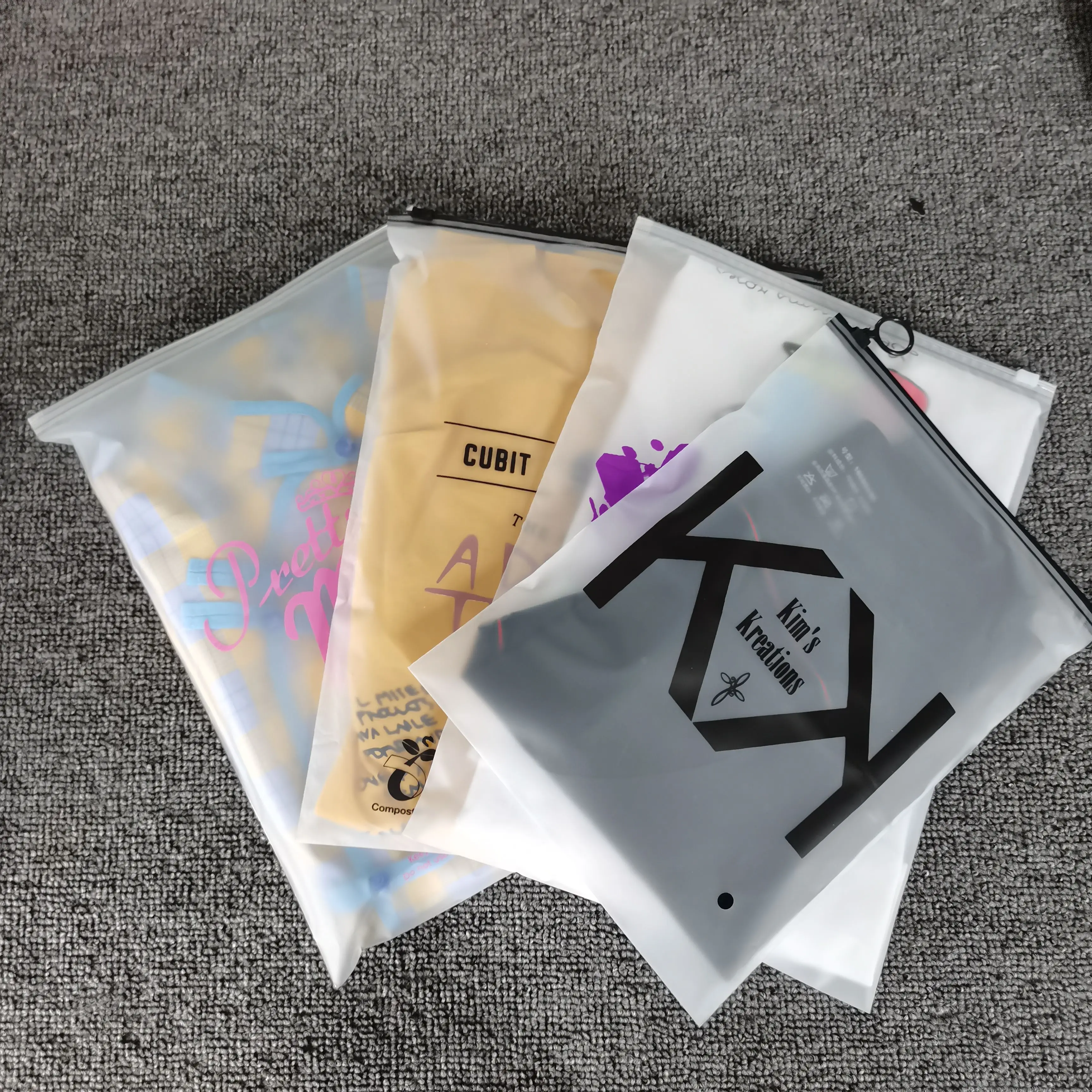 ПВХ прозрачный матовый замок на молнии скоросшиватель для конвертов карман на заказ молния упаковка полиэтиленовый пакет для одежды