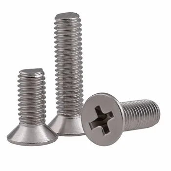 OEM Factory in China Offers M2 M3 M4 M5 M6 M8 Metric Mild Stainless Steel Cross Countersunk Flat Head Screw Black Oxide Finish