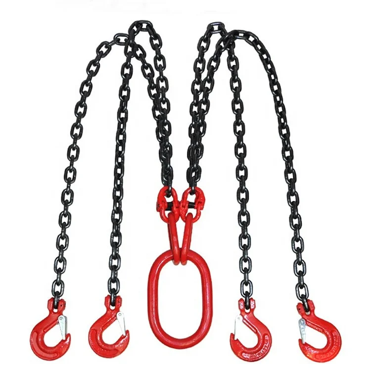 Цепь для подъема. Звено крюк. Место подъема цепь. Four-Leg Chain Sling.