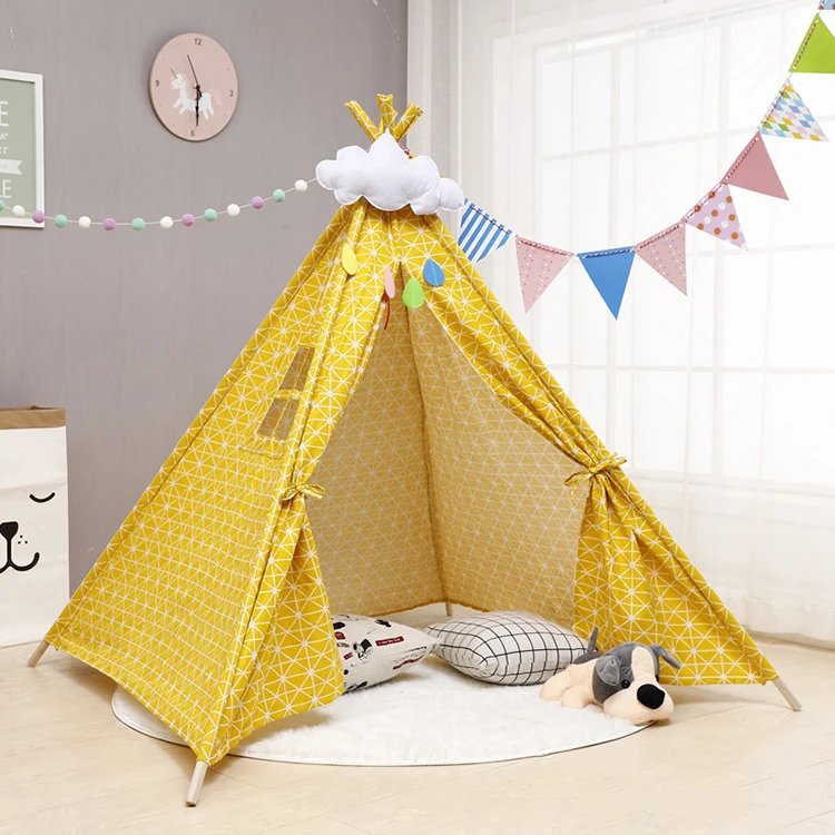 2023 New Kids Teepee Tent Children Play Houser Foldable Kids Play ...