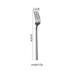 Korean-style round handle - black dessert fork