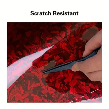 1.52*6M PVC Red forged pattern Film Pattern Vinyl Wrap Car Motorcycle Cell Phone DIY Sticker Accessory (19.68ft x 5ft)