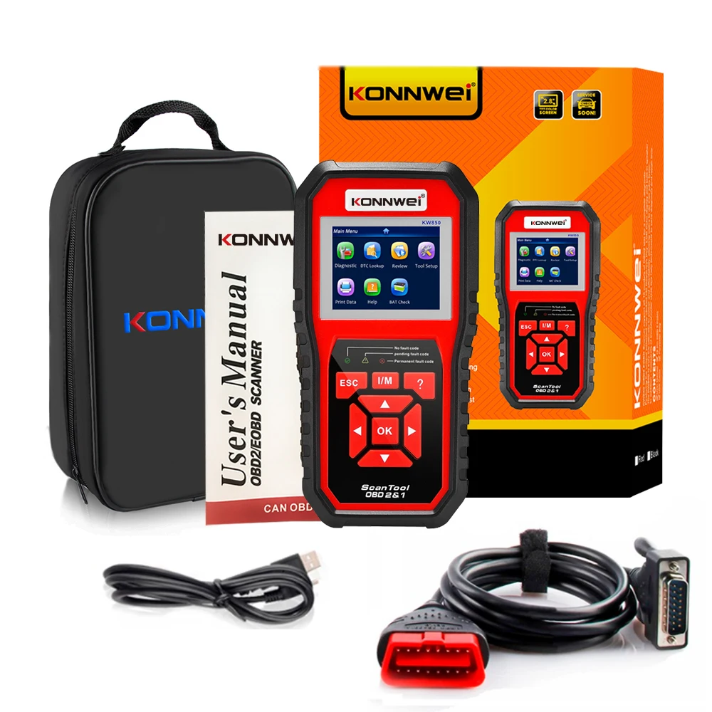 TESTER OBD2 II SCANNER KONWEI KW808 LETTORE CODICE DIAGNOSTICA