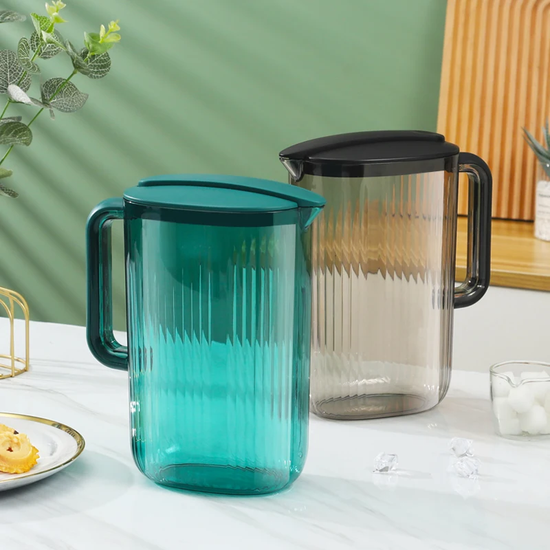 2000ml Large Capacity Jug Juice Coffee Lemon Hot Cold Water Iced Tea Kettle Cups Set Plastic AS Pitcher Sets
