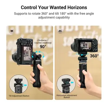 SmallRig Extendable Remote Wireless Camera Shooting Grip Vlogging Tripod Selfie Stick for Sony Canon Photo/Video/Zoom YouTube detail image