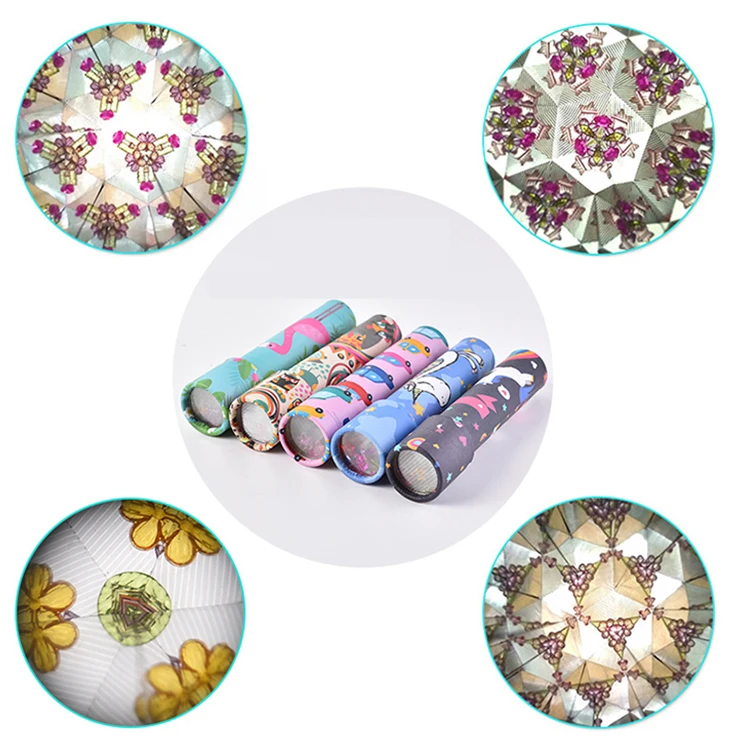 Оптовая продажа, недорогой волшебный призматический Забавный детский мультяшный калейдоскоп