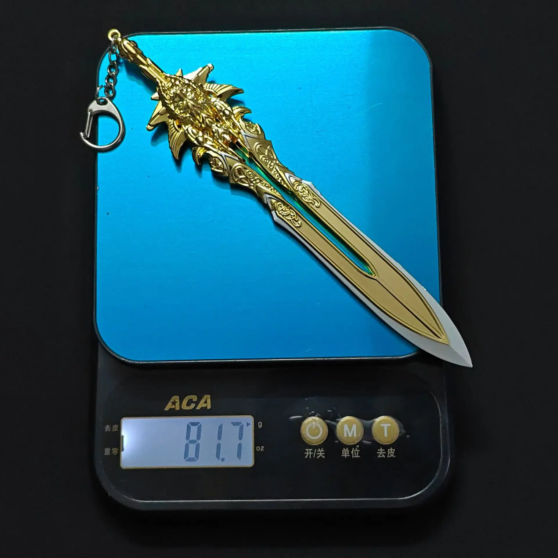 God of War Game Kratos God Chaos Blade Metal Model Olympus Excalibur Mini  Weapon Keychain