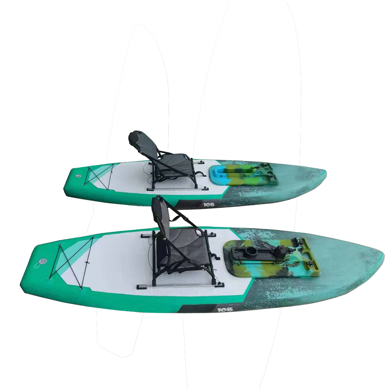 1 Person Solo Fishing SUP Board Inflatable Paddle Board with Foot Controlled Feature Water Amusement Facility
