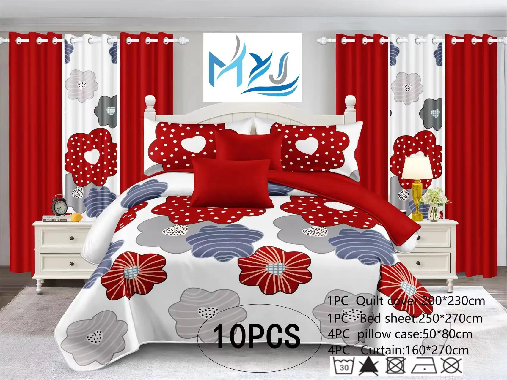 American Styles Geometry Blue White Bed Sheets With Matching Curtain Bedding Set Buy Geometry