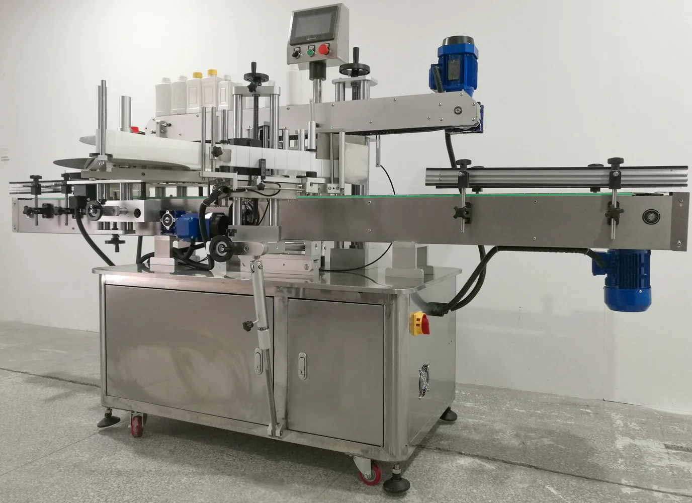 YM620 Automatic square Bottle Double Sides Sticker Labeler Application Front and Back Face Labeling Machine