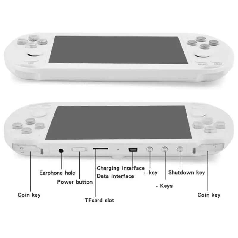 X9-S Portable Retro Handheld Game Console Portable 5.1-inch Video children's Games Player With Camera Mp4 Player Support TF Card