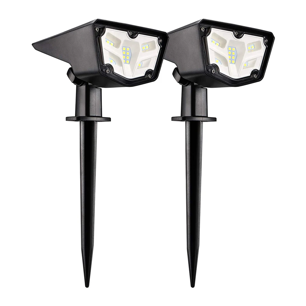 Outdoor IP67 Waterproof Dark Auto 2-in-1Yard Driveway Porch Walkway Patio Solar Garden LED Landscape SpotLight