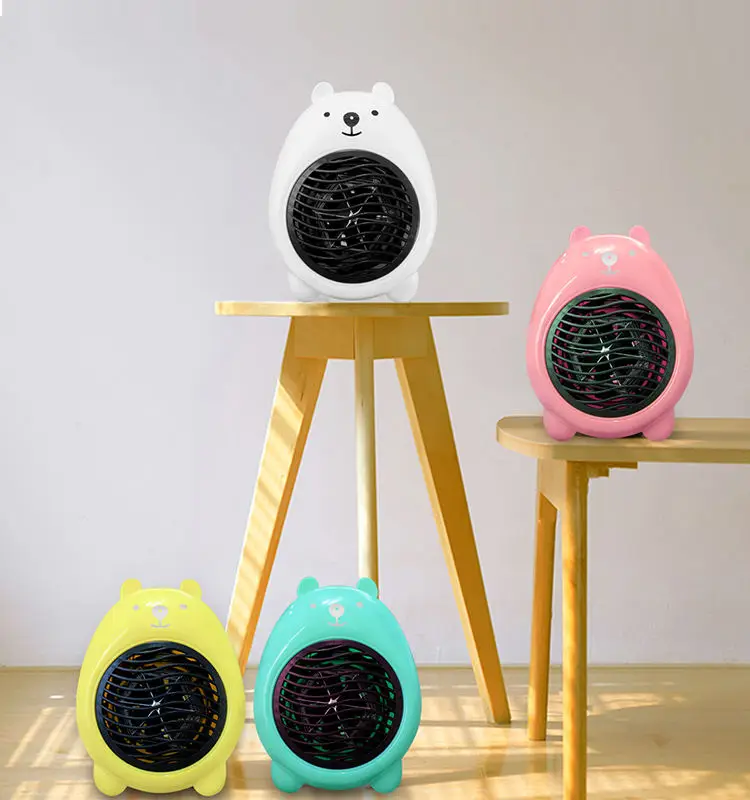 Manufacturer Hot Selling Portable Desktop Cute Mini Bear air Heater Mute  Office Mini Room Heater Low Price Wholesale