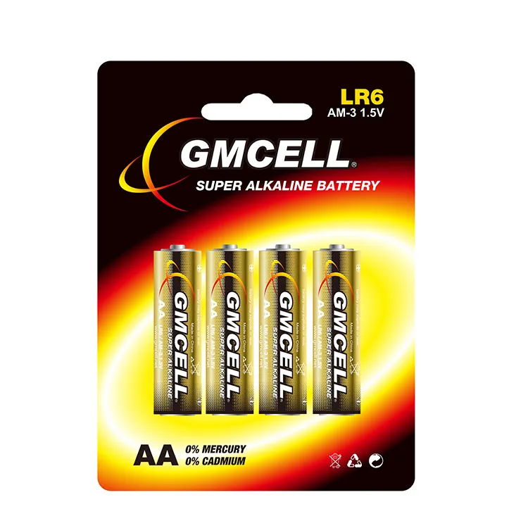 Lr6 GMCELL1.5v AA Alkaline Battery Lr6  Dry Battery Torch No. 5 Dry Battery