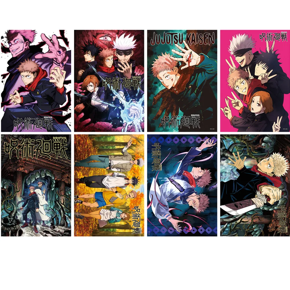 8 PCS/Set Anime Assassination Classroom Embossed Posters Wall Arts