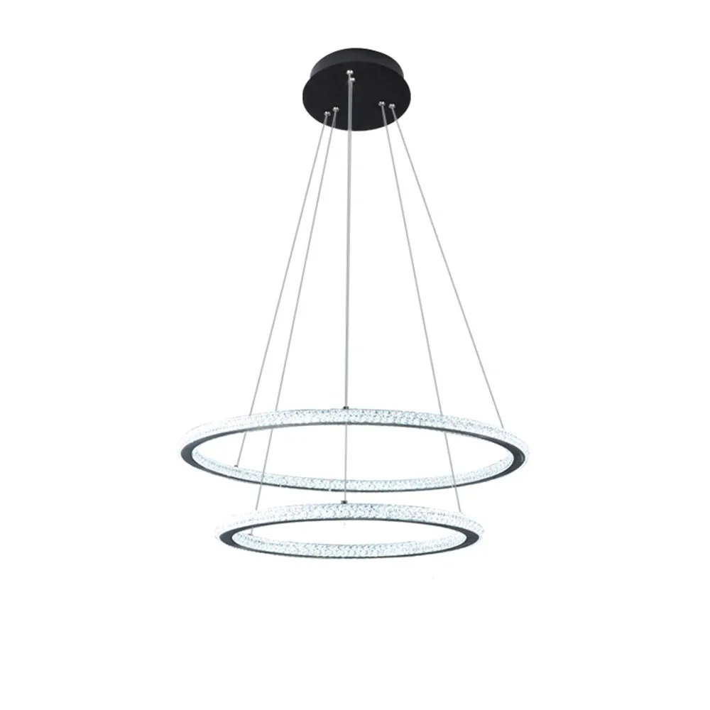 Double Sided Luminescence Minimalist Led Crystal Chandelier Pendant Light Living Room