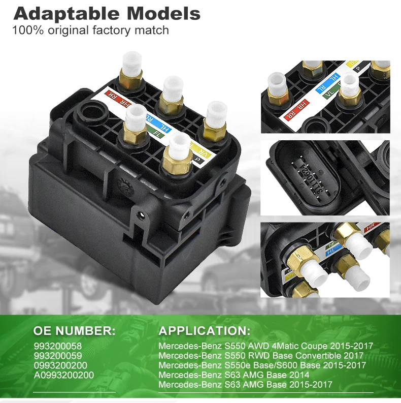 product durable solenoid valve block for mercedes benz s550 rwd base convertible 2017   oem replacement and stability-98