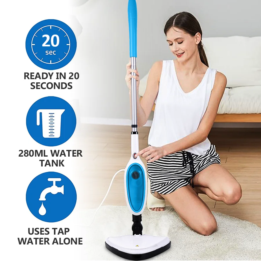 Home 4 in 1 Handheld Temperature Electric Carpet Floor Steam Mop Cleaner