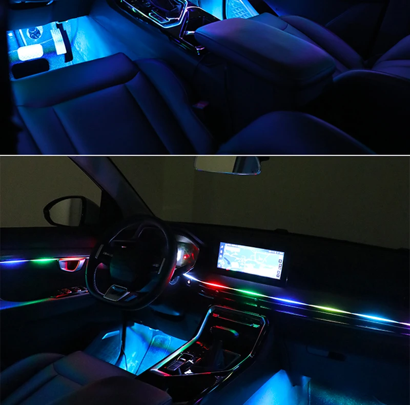 18 In 1 Full Color Neon Car Ambient Lighting Rgb 64 Universal Led