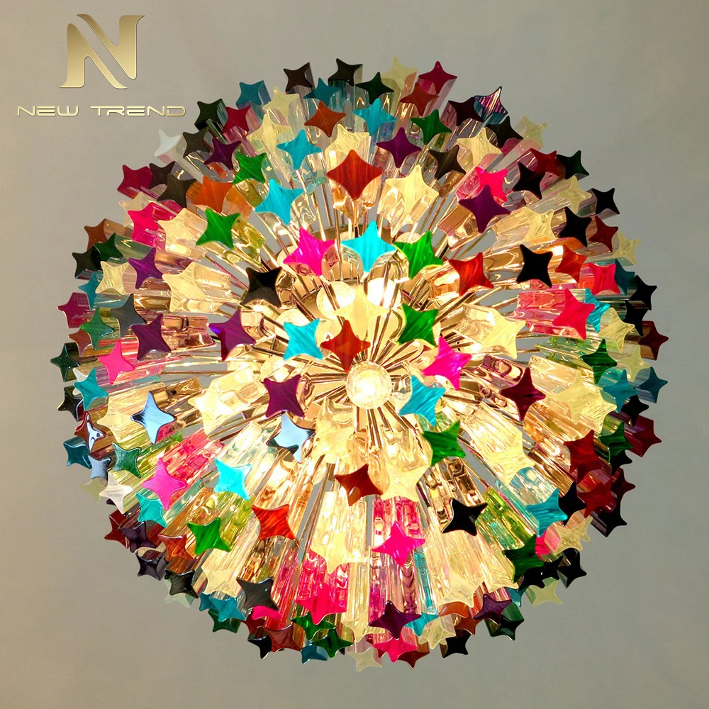 CPL-460 Romantic French Style Murano Glass Chandelier – Creative Retro LED Pendant Light for Bedroom & Dining