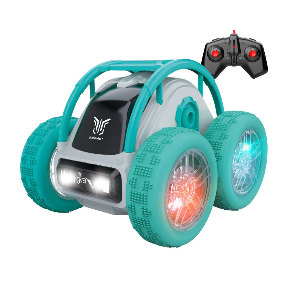 Hot Remote Control Cars for Children Tumbling Light Skeleton Stunt Car Model Plastic Toys for Children Car Gift Girl Boy Toys