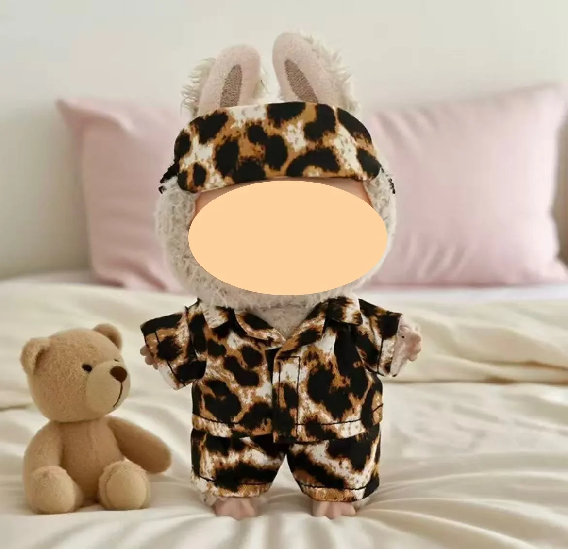 For LABUBU V1 V2 V3 Dolls and Plush Toys Outfit Replaceable Leopard ...