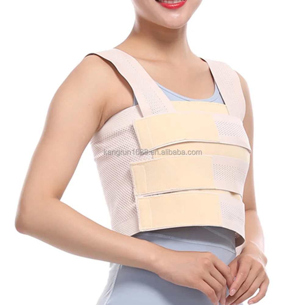 Female Surgical Rib Strap Chest Binder For Broken Injured Ribs Elastic