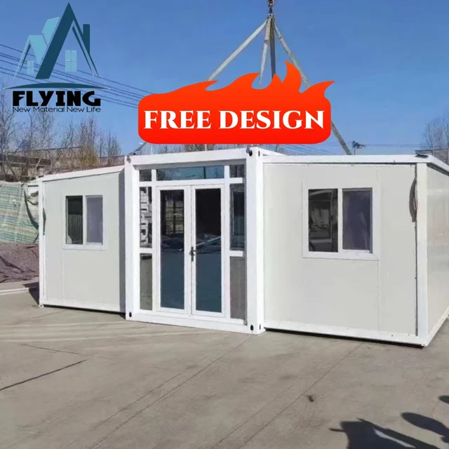 Customizable 20ft 40ft Portable Prefab Expandable Container House Luxury Steel Sandwich Panel Villa 2&3 Bedrooms for Bathroom
