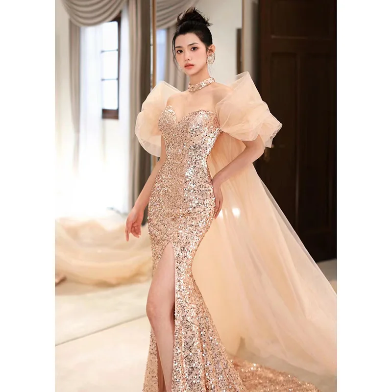 slim fit dress slacks Elegant Mermaid Sweetheart Blush Pink Long Wedding Dress WD056 US2 / Blush Pink